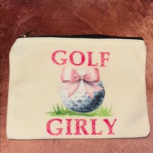 Golf Girly Cream Pouch